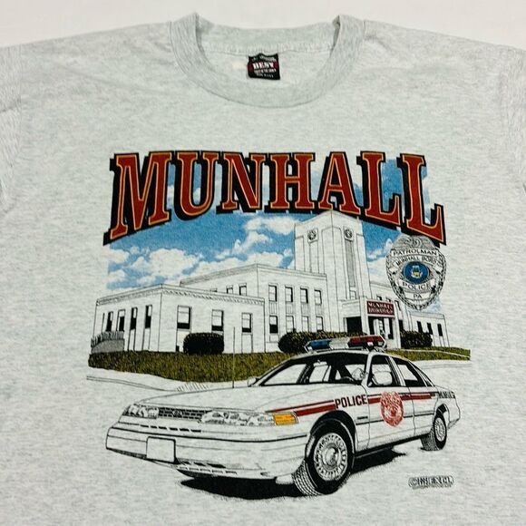 Vintage 1995 Police Car Graphic Short Sleeve Tee - Picture 3 of 6